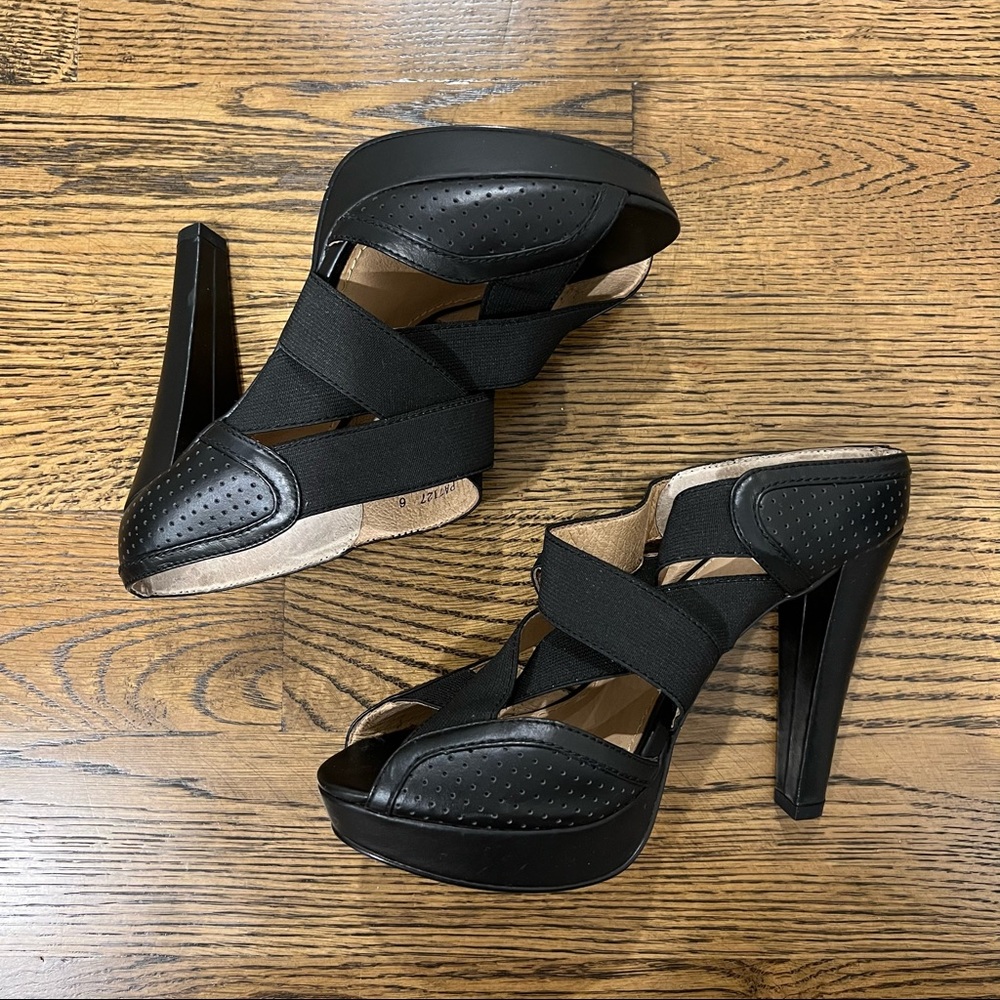 Charlotte Ronson Black Chunky Heels